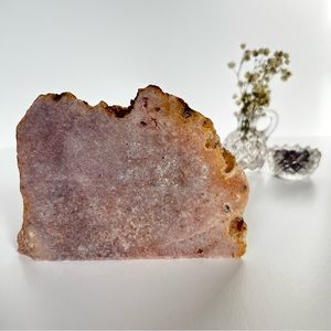 Pink Amethyst Half Polished Half Rough Display Specimen From Brazil New Crystal